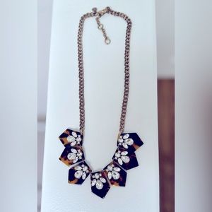 J. Crew Factory - Tortoise and Crystal - Statement Necklace